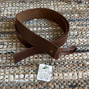 NWT Free People We The Free Women’s Leather Wrap Belt Rich Brown